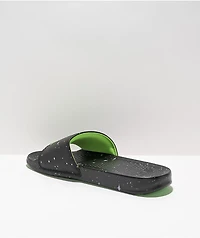 RIPNDIP We Out Here Black & Neon Green Slide Sandals