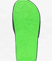 RIPNDIP We Out Here Black & Neon Slide Sandals