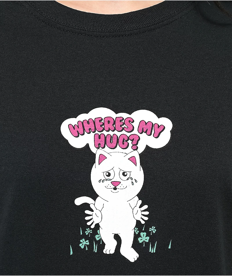 RIPNDIP Where's My Hug Black Long Sleeve T-Shirt