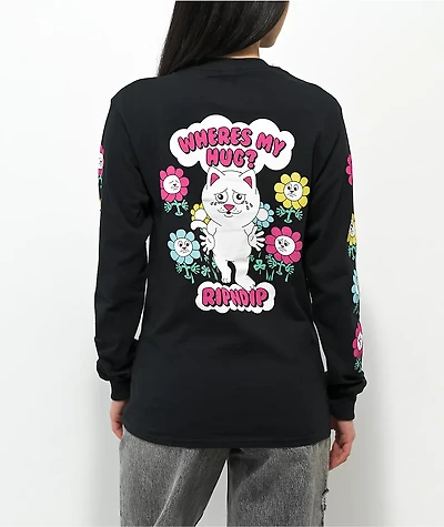 RIPNDIP Where's My Hug Black Long Sleeve T-Shirt