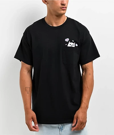 RIPNDIP x Walter Mercado Lord Nermal Mucho Amor Black Pocket T-Shirt