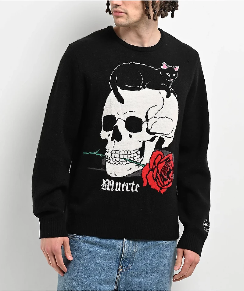 RIPNDIP x Walter Mercado Muerte Black Sweater