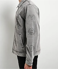 RIPNDIP x Walter Mercado Zodiac Mucho Grey Wash Denim Work Jacket