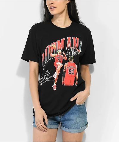 RODMAN BRAND Dunk Black Boyfriend Fit T-Shirt