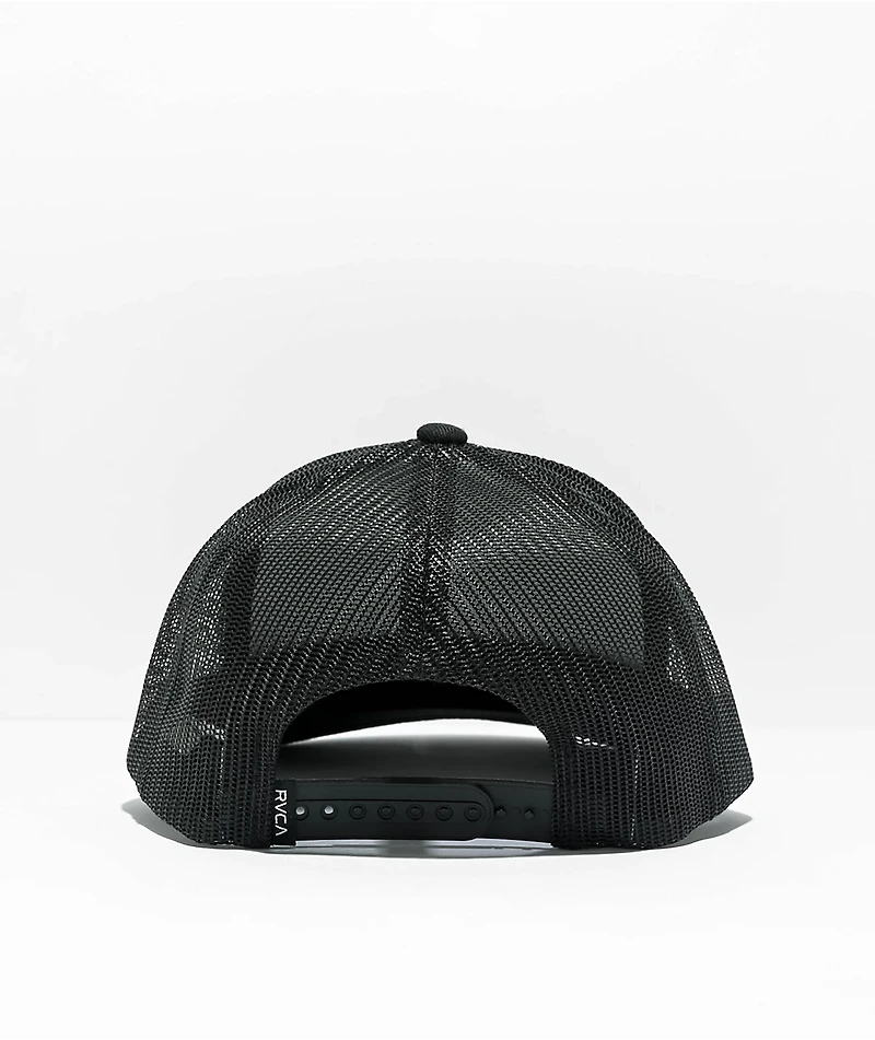 RVCA All The Way Black Trucker Hat