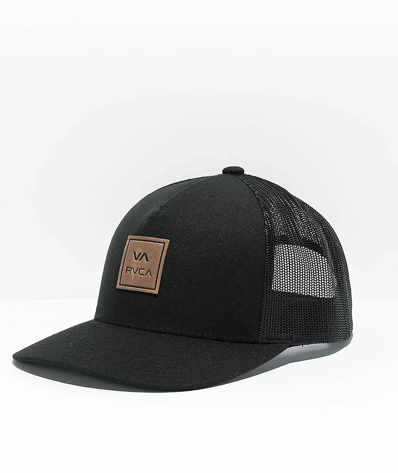 RVCA All The Way Black Trucker Hat