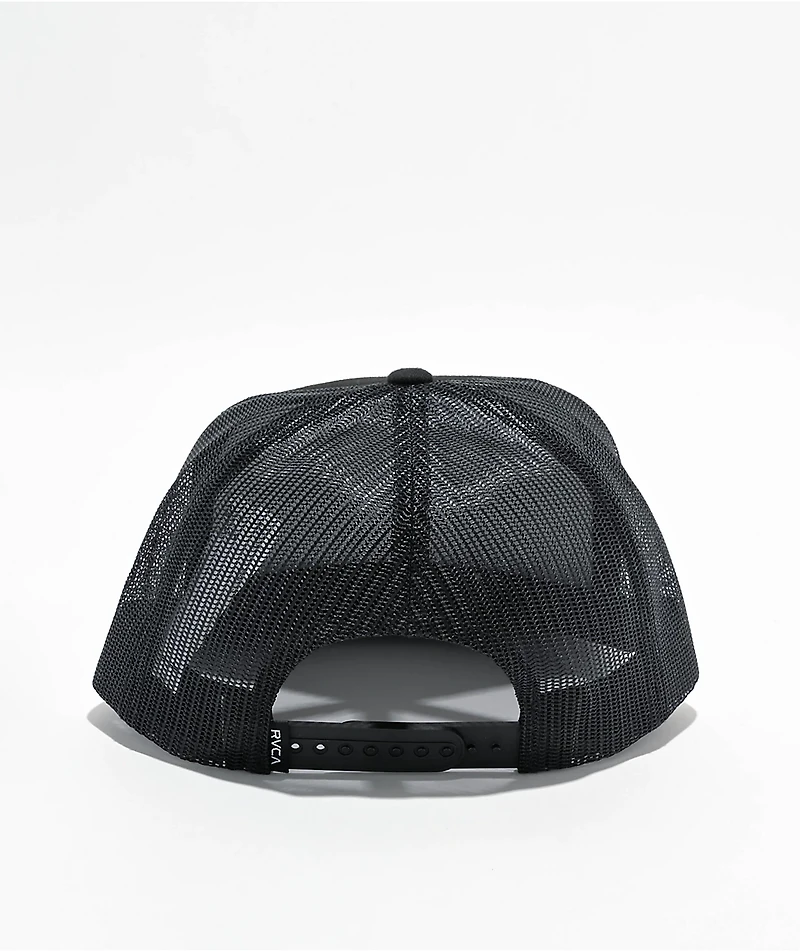 RVCA Bull Terrier Black Trucker Hat