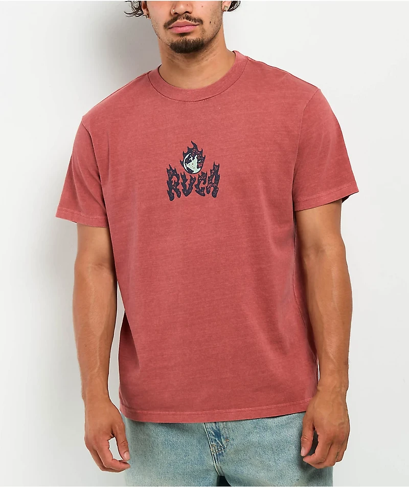RVCA Burn Notice Rust T-Shirt