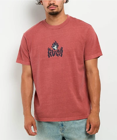 RVCA Burn Notice Rust T-Shirt
