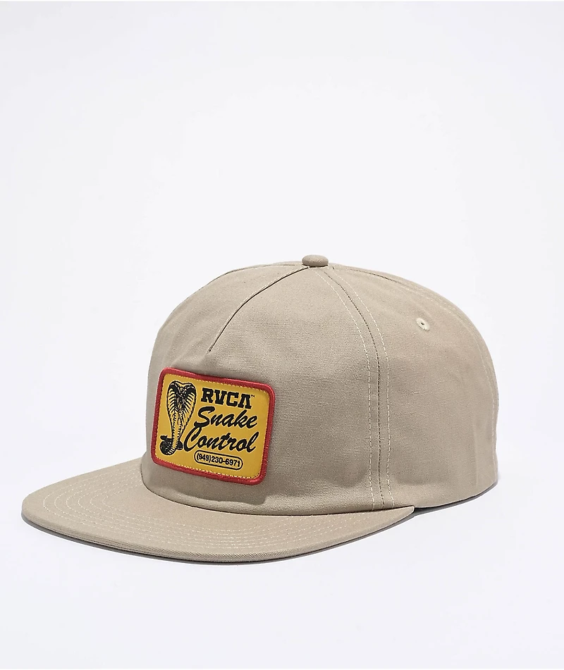 RVCA Cobra Services Khaki Snapback Hat