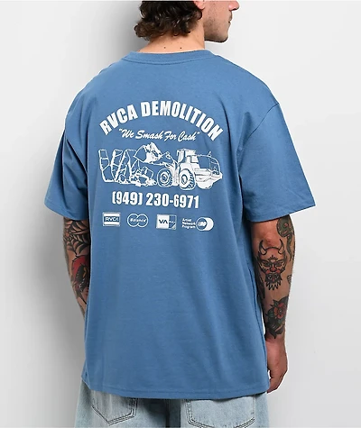 RVCA Demo Blue T-Shirt