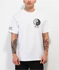 RVCA Mister Cartoon Yin Yang White T-Shirt