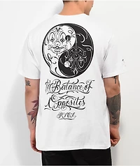 RVCA Mister Cartoon Yin Yang White T-Shirt
