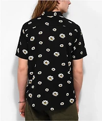RVCA Pushin Up Black Short Sleeve Button Shirt