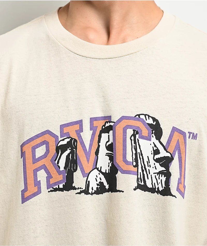 RVCA Rapa Nui Beige T-Shirt