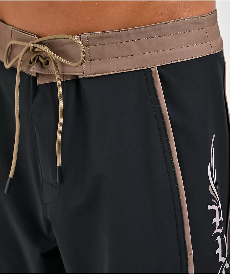 RVCA Retract Black & Brown Board Shorts