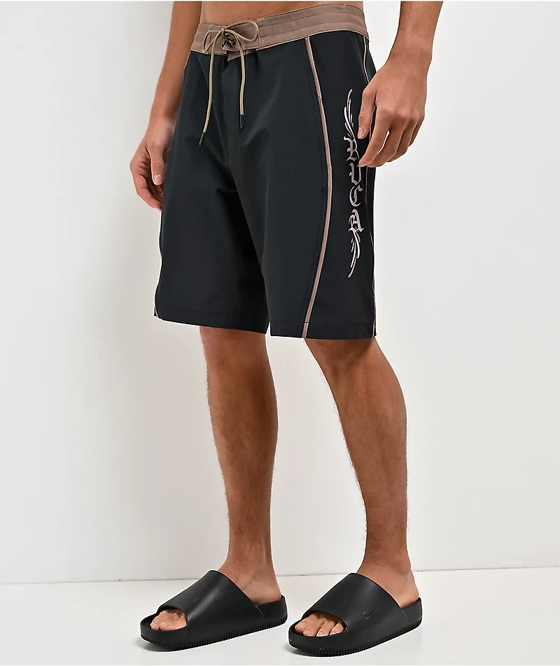 RVCA Retract Black & Brown Board Shorts