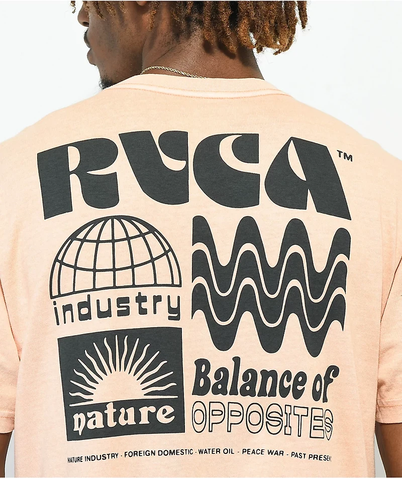 RVCA Vibrations Pink Dyed T-Shirt