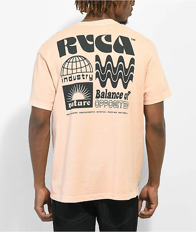RVCA Vibrations Pink Dyed T-Shirt