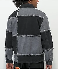 Ragged Priest Black & Grey Patch Denim Jacket