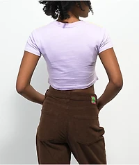 Ragged Priest Checkered Purple & Yellow Crop T-Shirt