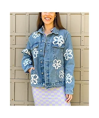 Ragged Priest Dropout Daisy Bleach Blue Denim Jacket