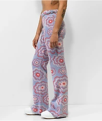 Ragged Priest Flower Power Purple Flare Pants