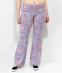 Ragged Priest Flower Power Purple Flare Pants