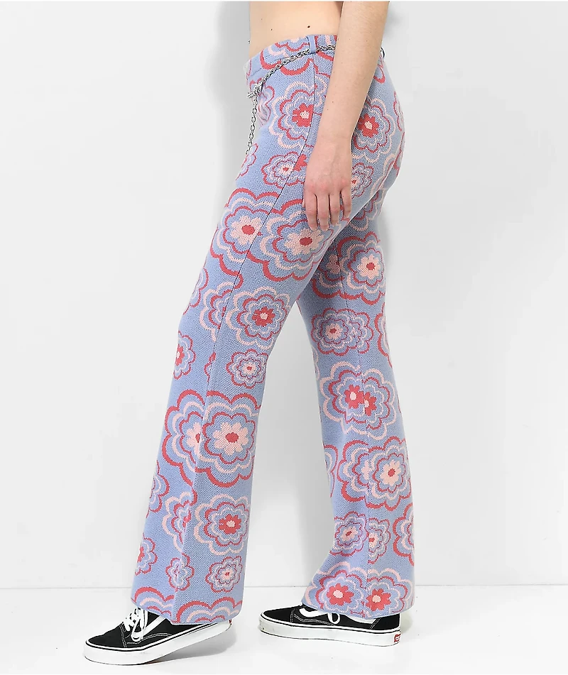 Ragged Priest Flower Power Purple Flare Pants
