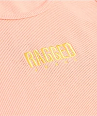 Ragged Priest Pink Ribbed Racerback Tank Top