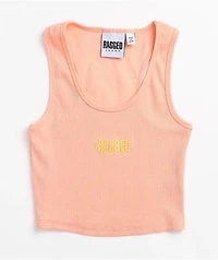 Ragged Priest Pink Ribbed Racerback Tank Top