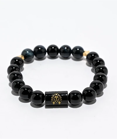 Rastaclat Black Knight & Gold Beaded Bracelet
