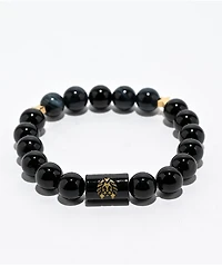 Rastaclat Black Knight & Gold Beaded Bracelet