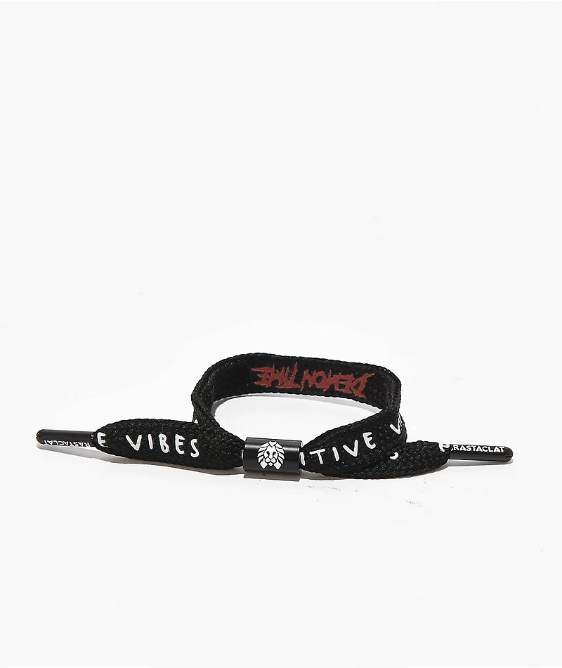 Rastaclat Demon Time Black Shoelace Bracelet