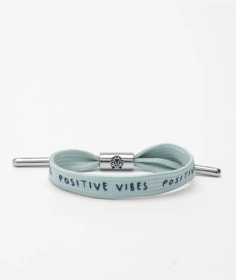 Rastaclat Good Vibes Chrome & Light Blue Shoelace Bracelet