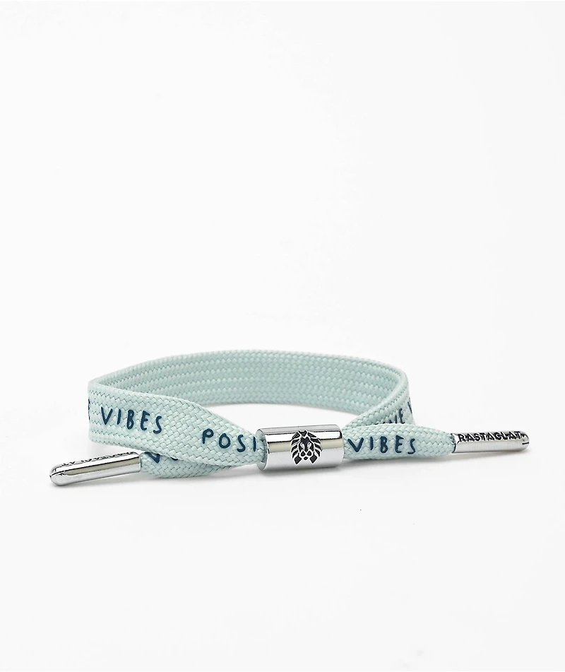 Rastaclat Good Vibes Chrome & Light Blue Shoelace Bracelet