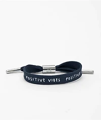 Rastaclat Good Vibes Chrome & Navy Blue Shoelace Bracelet