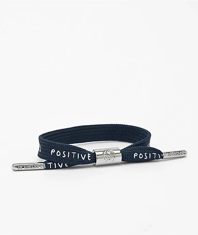 Rastaclat Good Vibes Chrome & Navy Blue Shoelace Bracelet