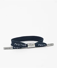 Rastaclat Good Vibes Chrome & Navy Blue Shoelace Bracelet