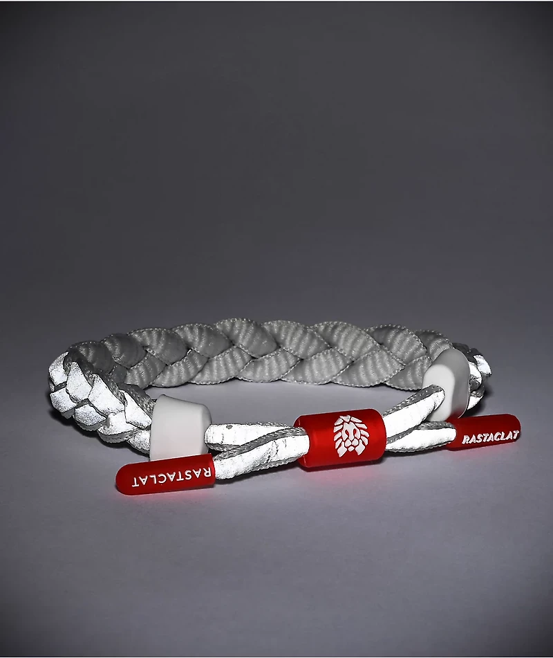 Rastaclat Grey Matter Grey & Red Bracelet