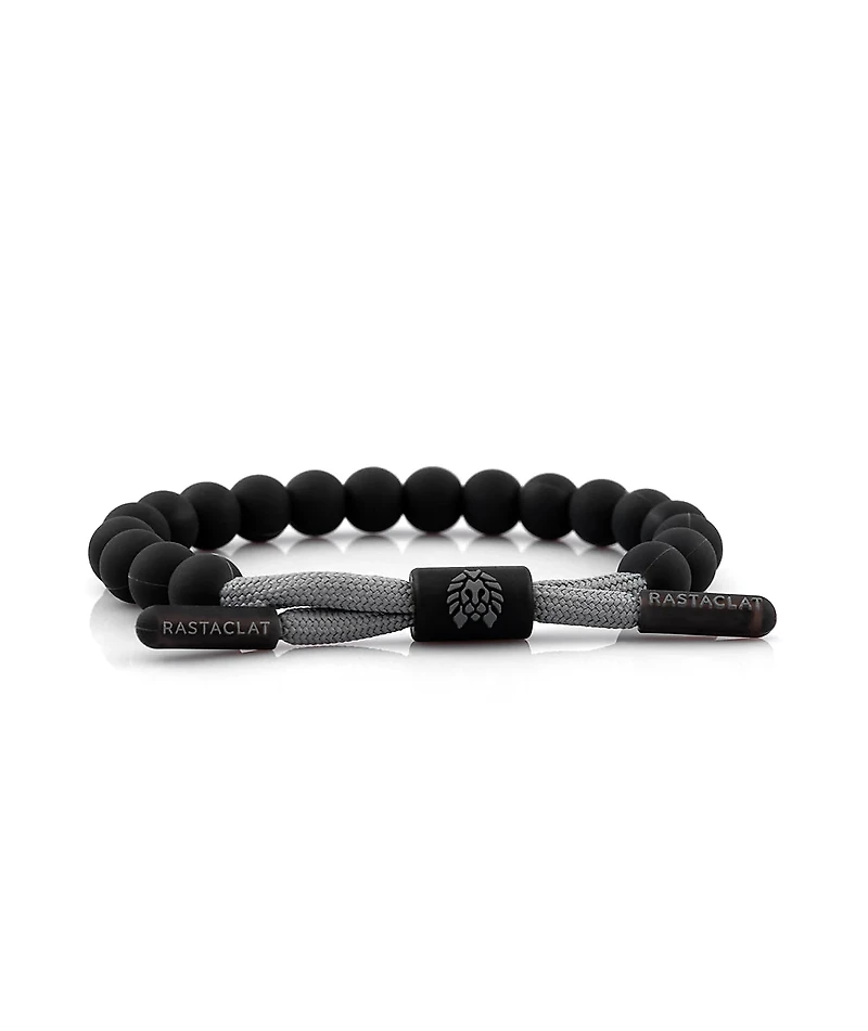 Rastaclat Karma Black Rubberized Beaded Bracelet