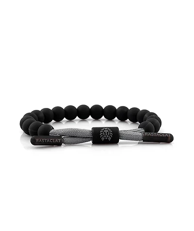 Rastaclat Karma Black Rubberized Beaded Bracelet