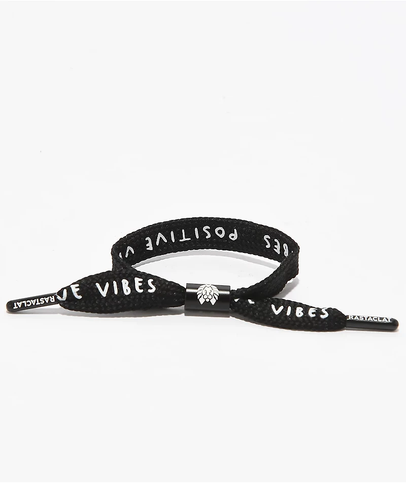 Rastaclat Let Em Cook Black Shoelace Bracelet