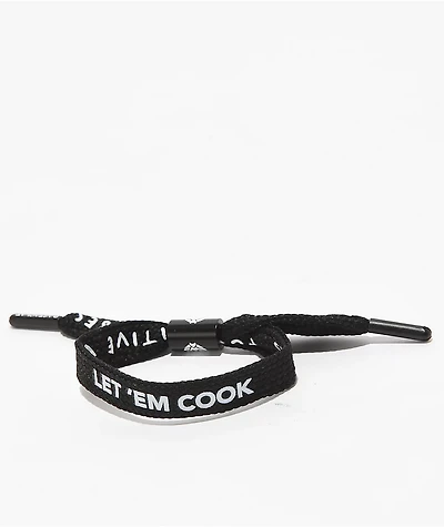 Rastaclat Let Em Cook Black Shoelace Bracelet