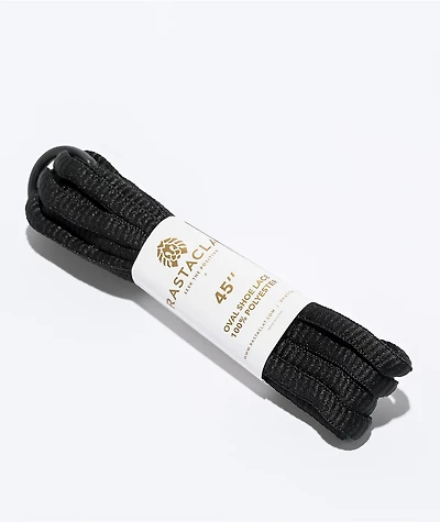 Rastaclat Oval 45" Black Shoe Laces