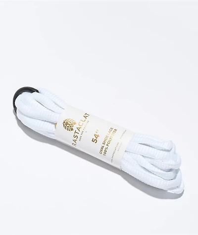 Rastaclat Oval 54" White Shoe Laces
