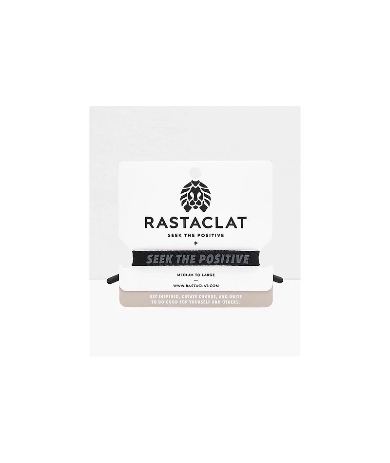 Rastaclat Seek The Positive Black Shoelace Bracelet