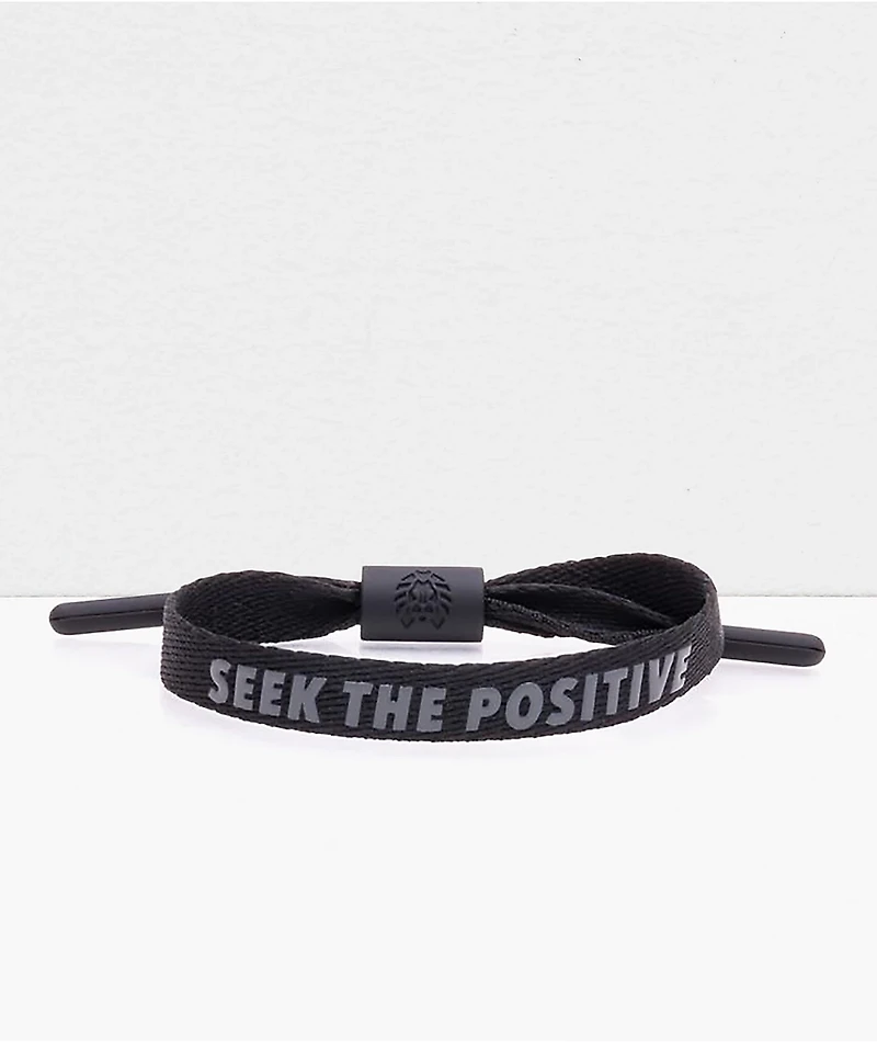 Rastaclat Seek The Positive Black Shoelace Bracelet