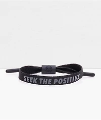 Rastaclat Seek The Positive Black Shoelace Bracelet