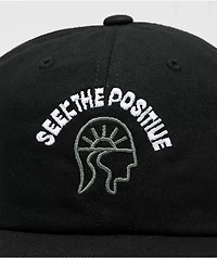 Rastaclat Seek The Positive Logo Black Strapback Hat